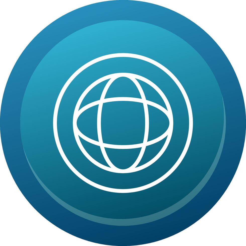 Globe Line Button vector