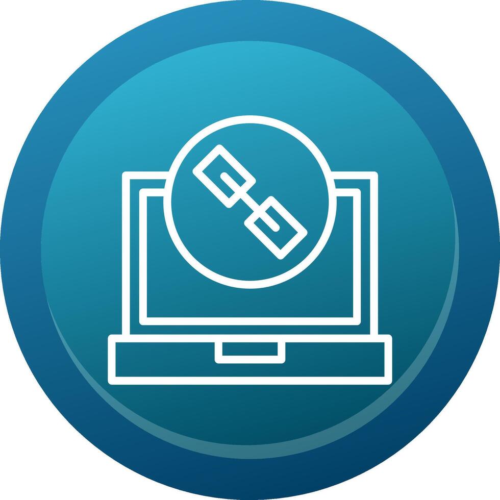 Link Line Button vector