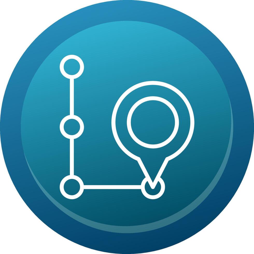 Gps Line Button vector