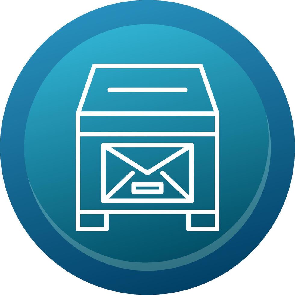 Mailbox Line Button vector