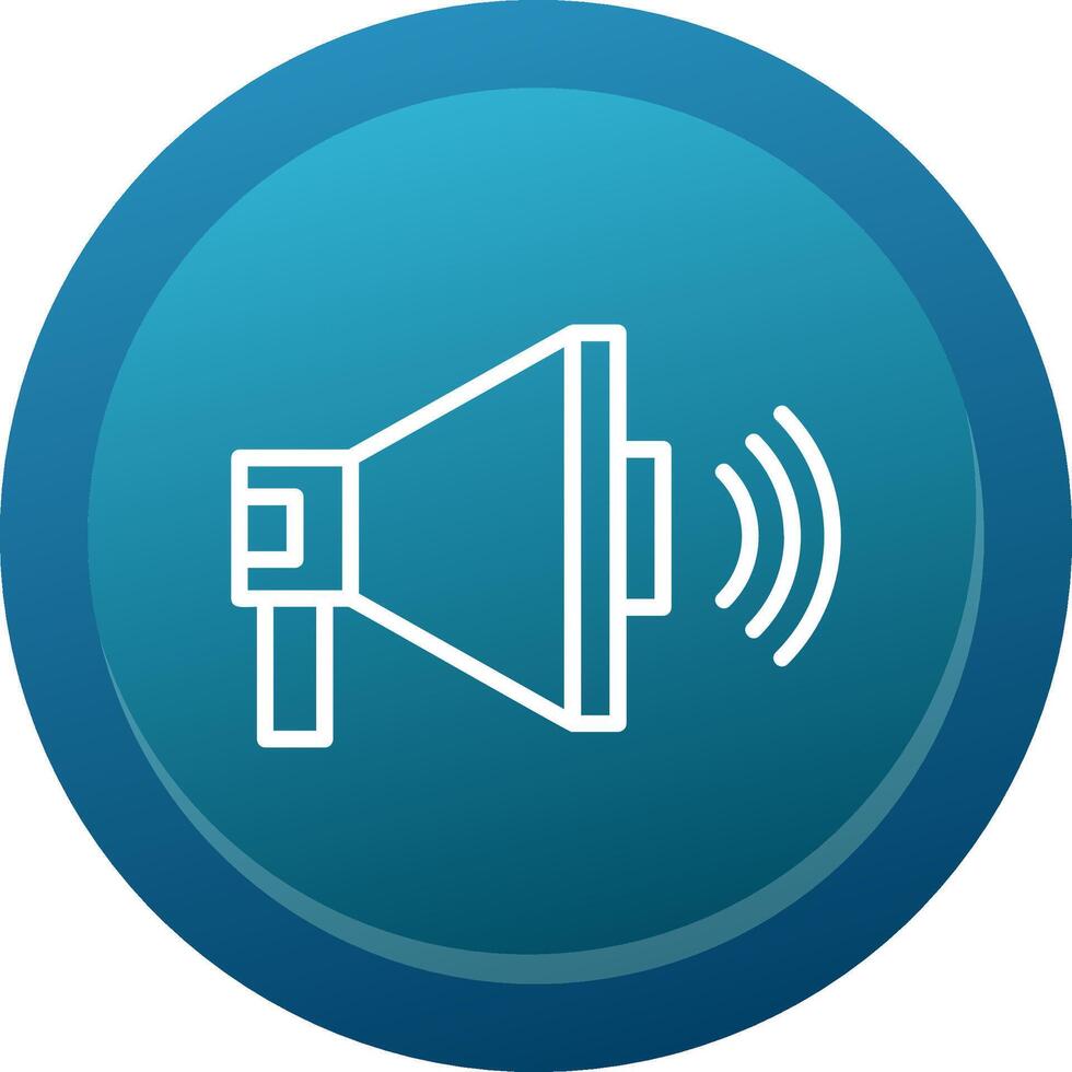 Megaphone Line Button vector