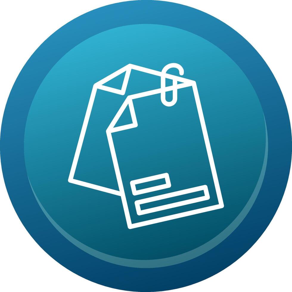Attached File Line Button vector