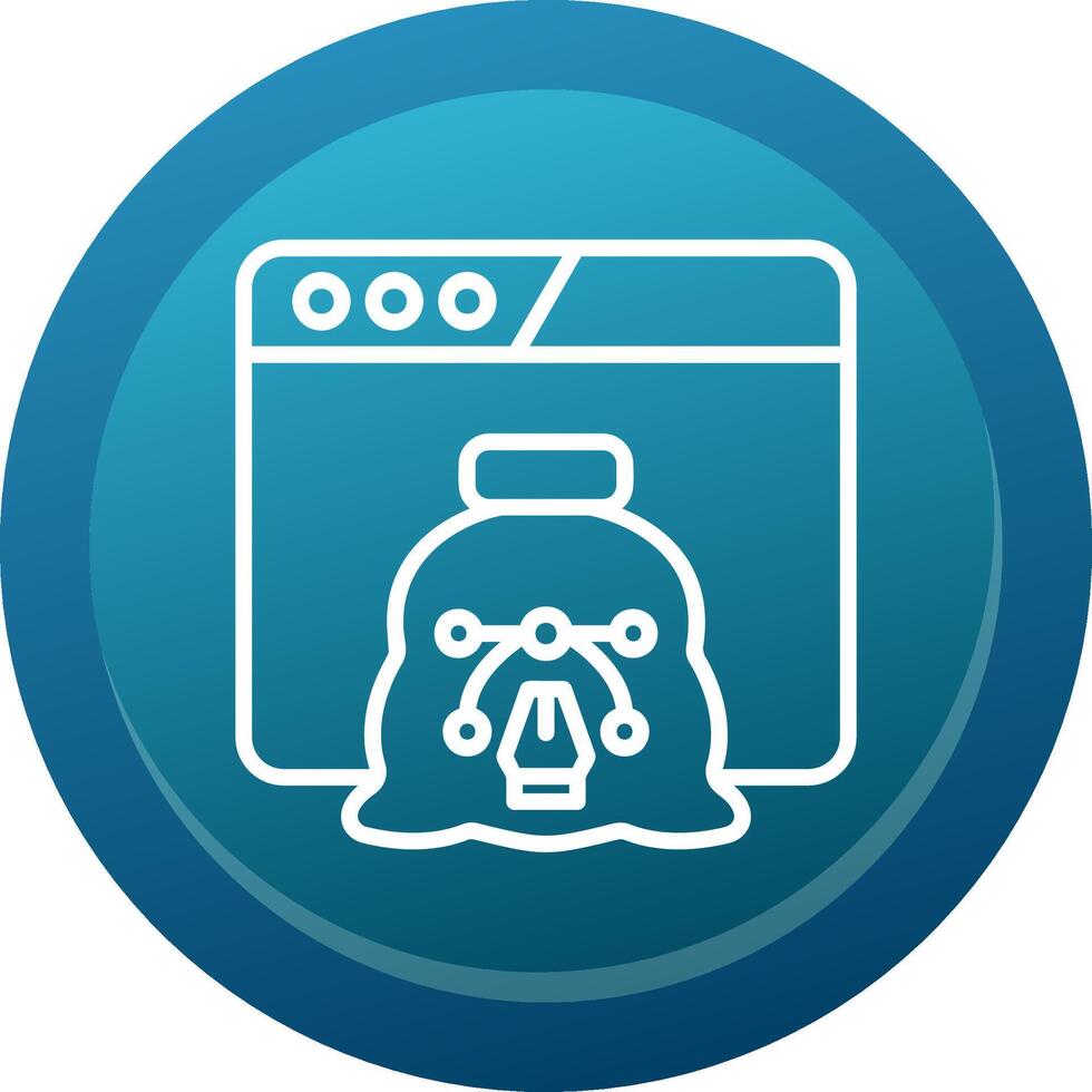 Design Debt Line Button vector