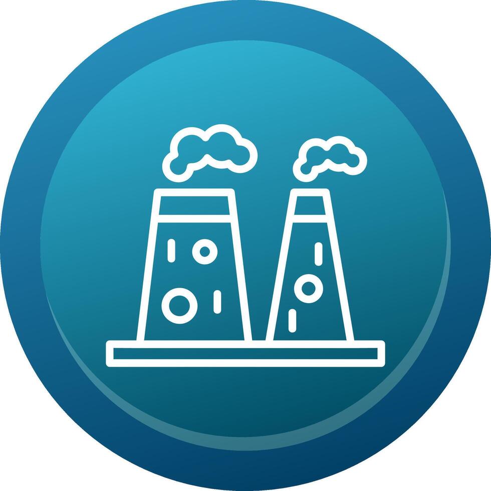 Geothermal Energy Line Button vector