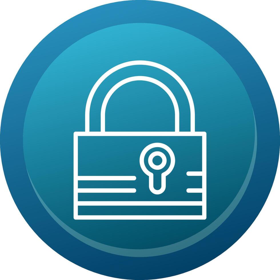 Padlock Line Button vector