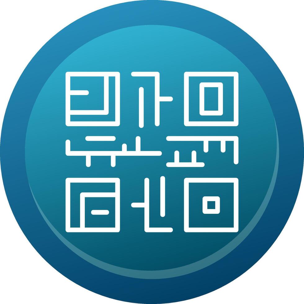 QR Code Line Button vector