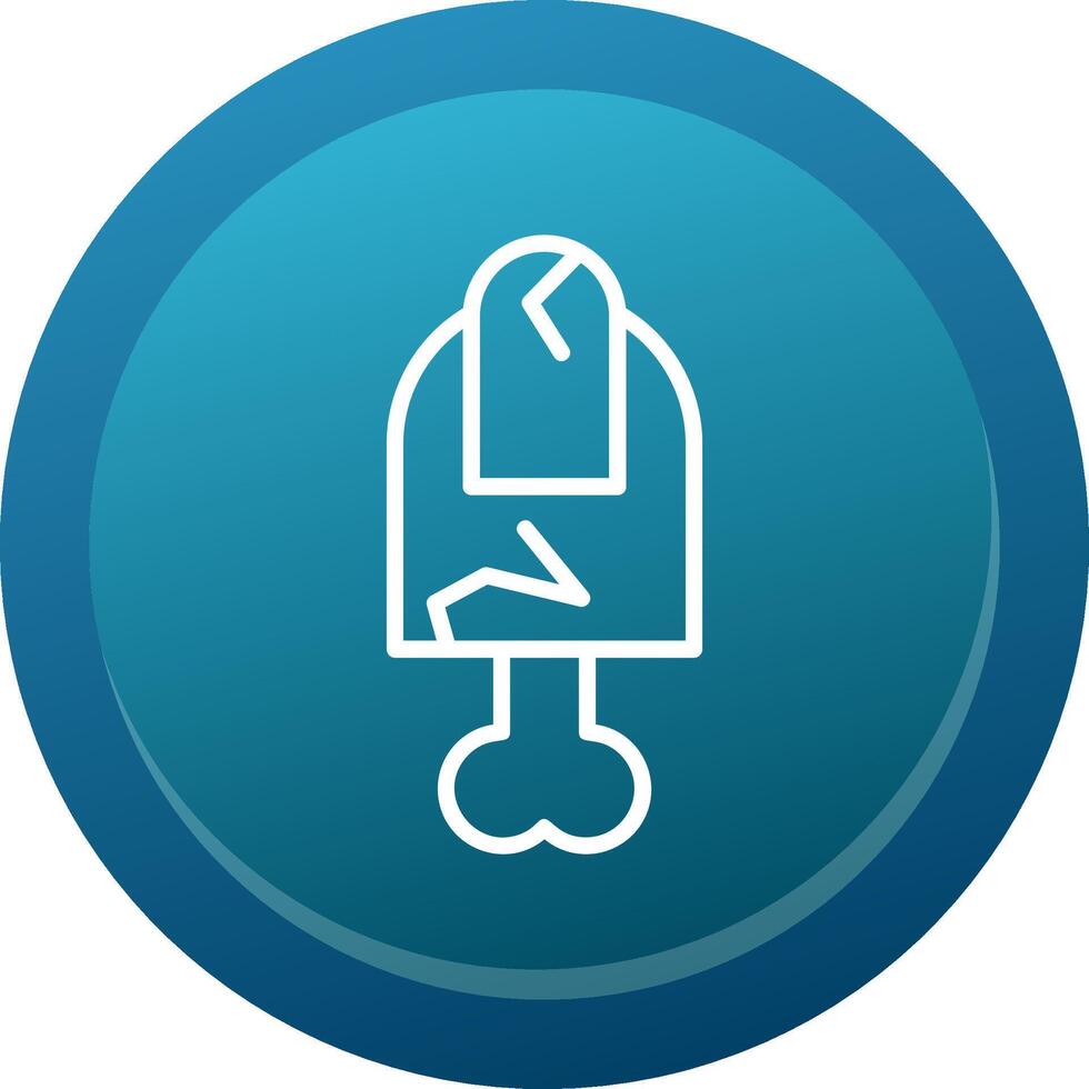 Scary Finger Line Button vector