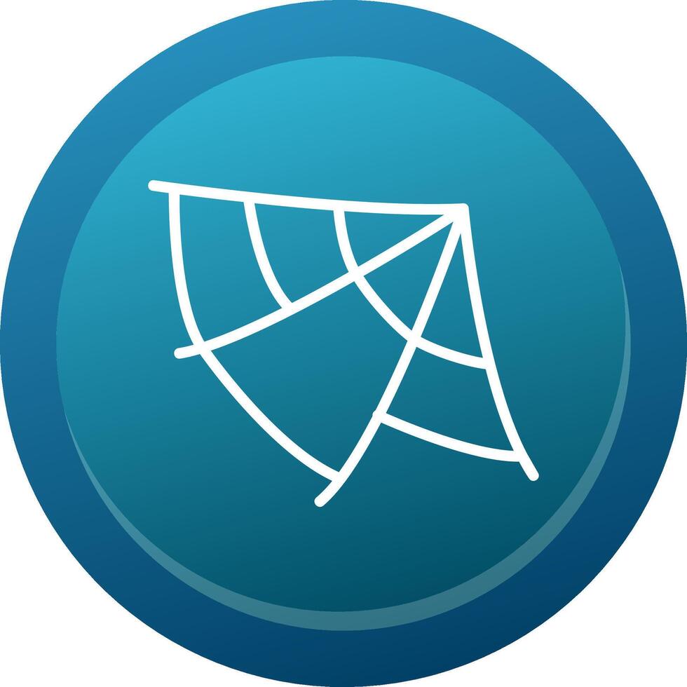 Spider Web Line Button vector