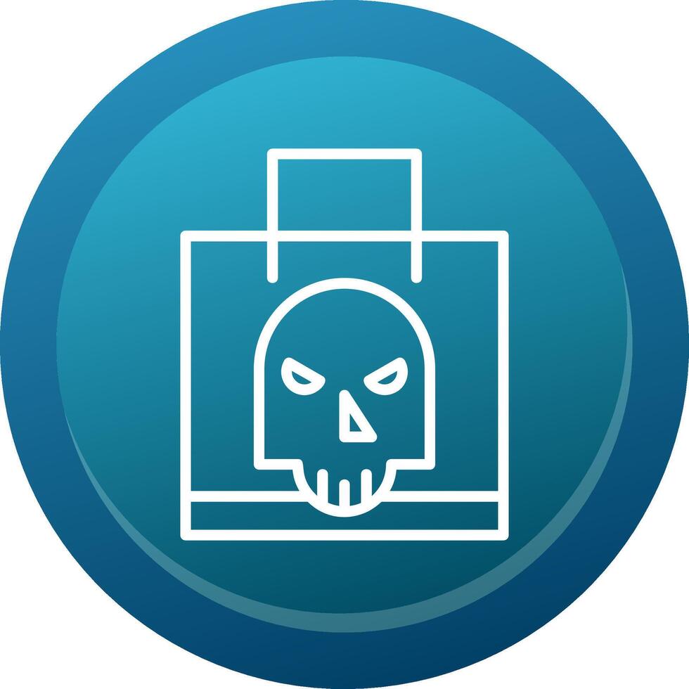 Halloween Bag Line Button vector