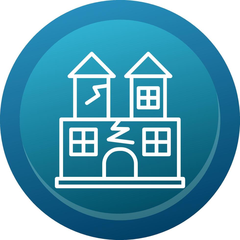 Ghost Castle Line Button vector
