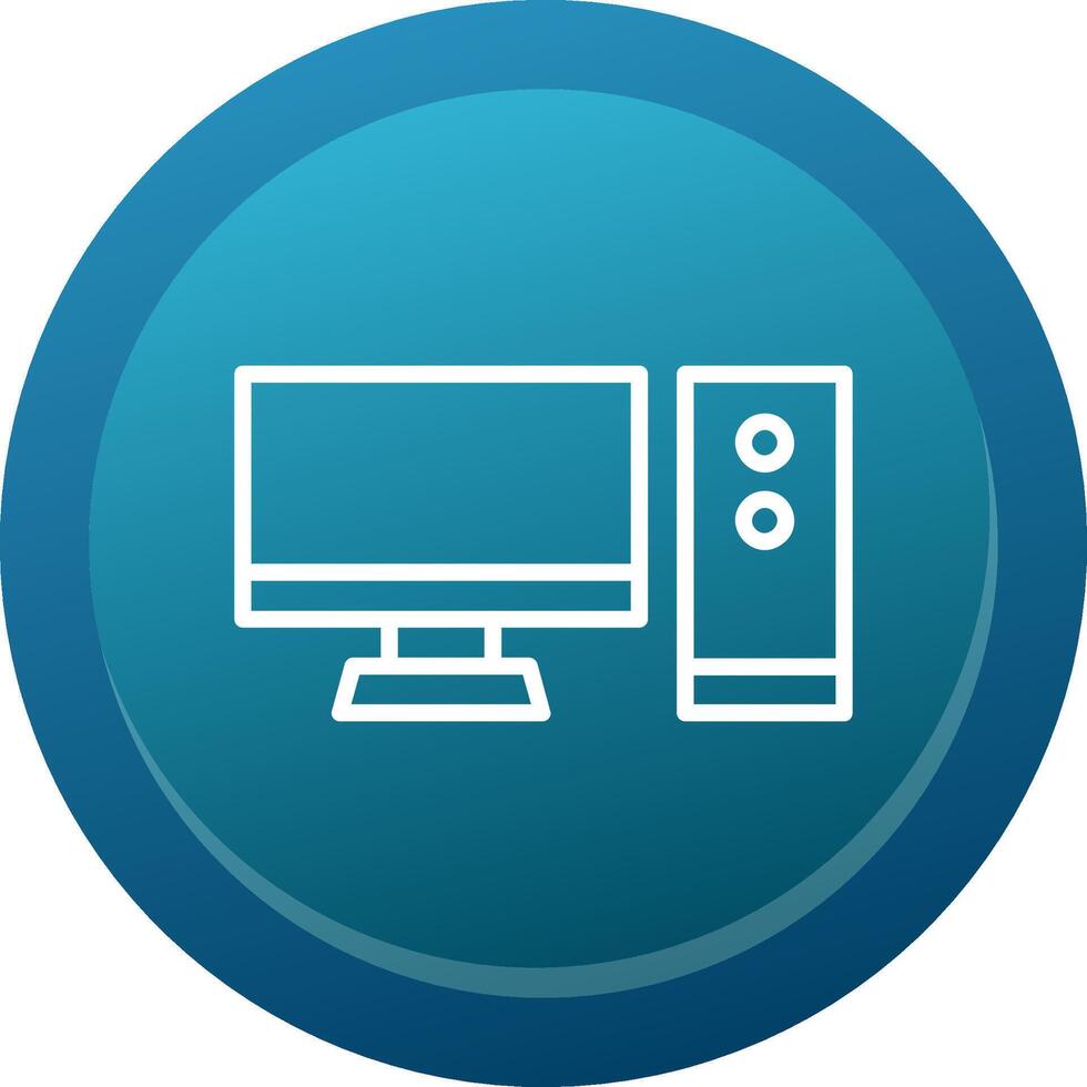Computer Line Button vector