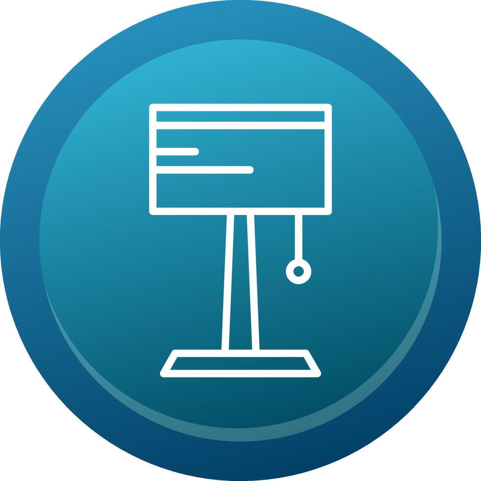 Desk Lamp Line Button vector