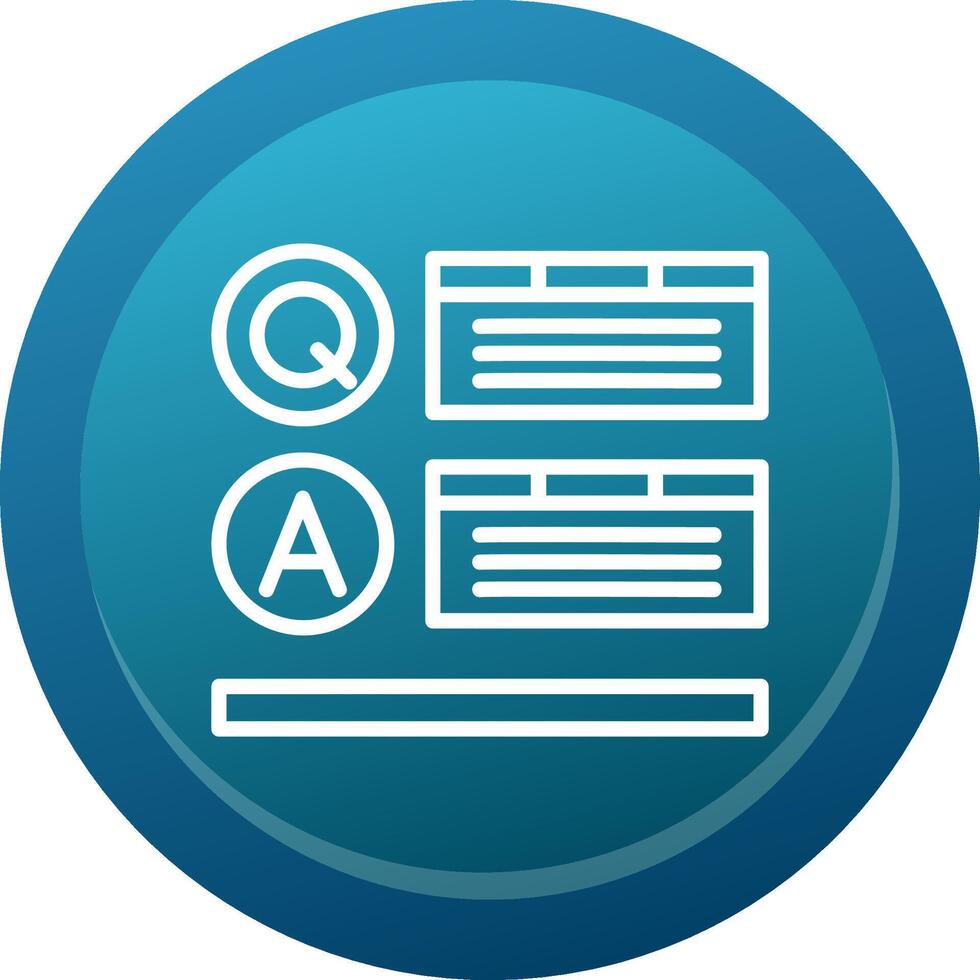 Question and Answer Line Button vector