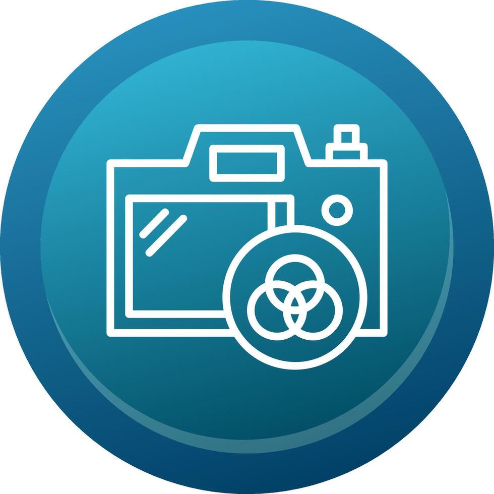 Camera Filter Line Button vector