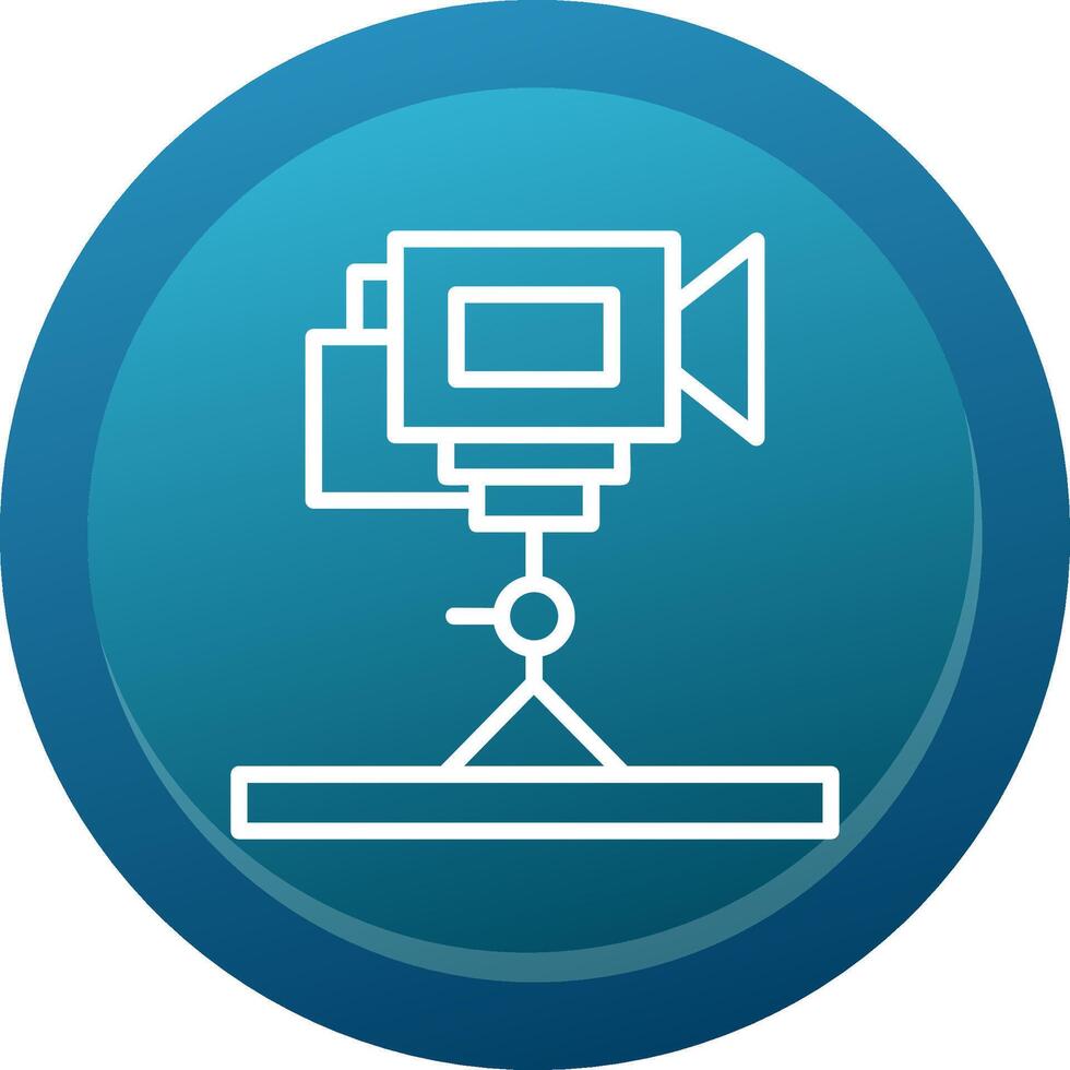 Tripod Camera Line Button vector