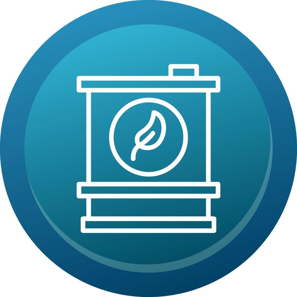 Biofuel Barrell Line Button vector