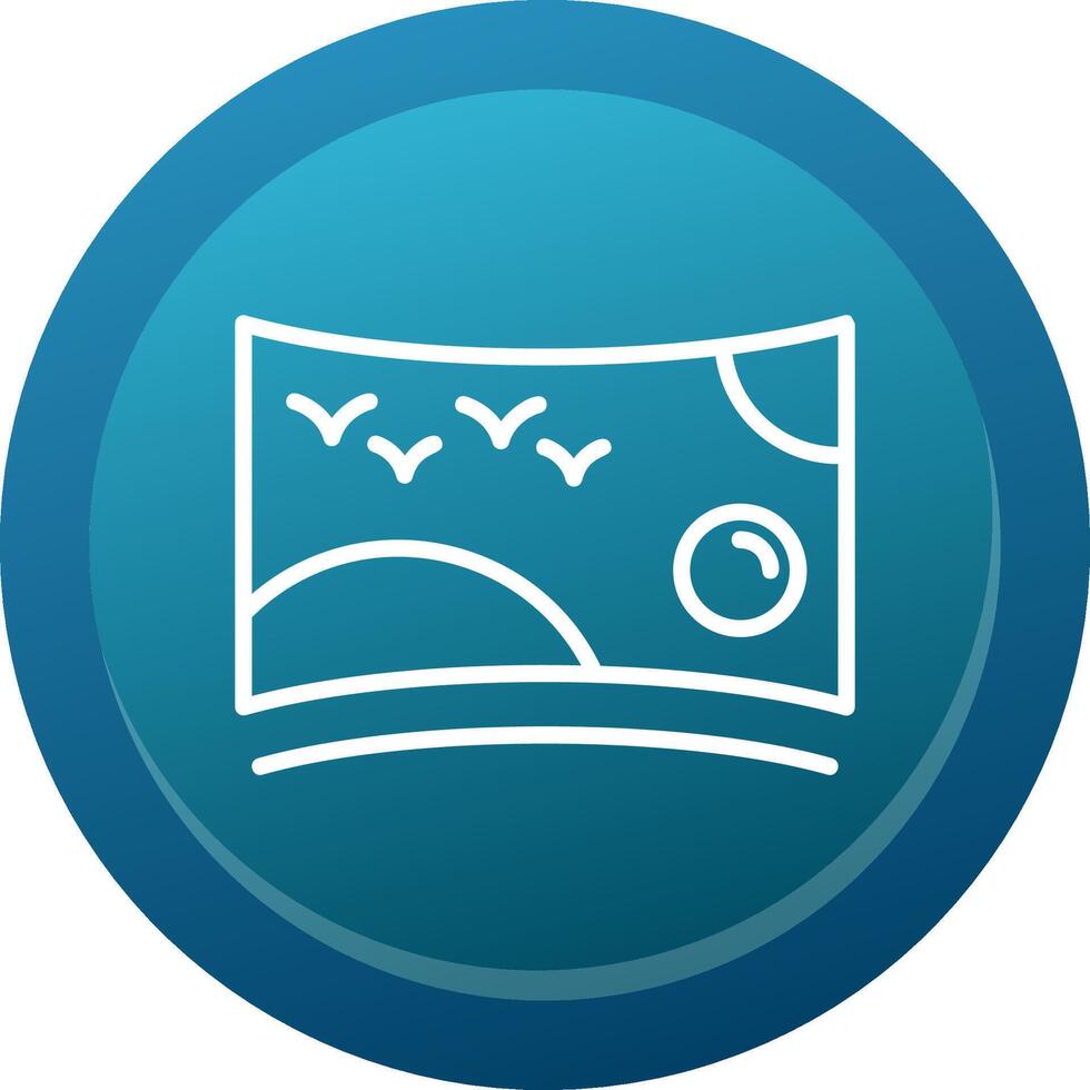 Panoramic Line Button vector