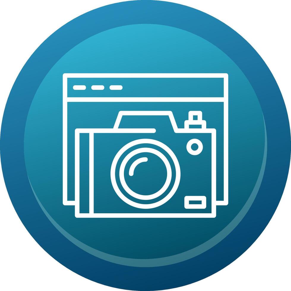 Camera Website Line Button vector