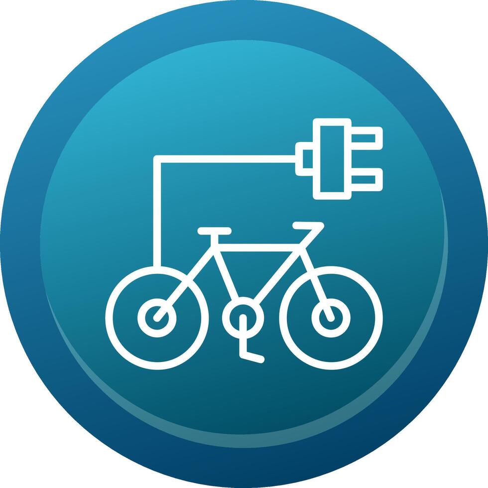 Electric Bike Line Button vector