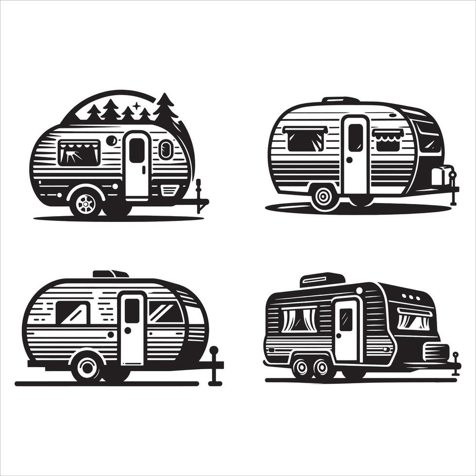Camper Vibes and Open Skies vector
