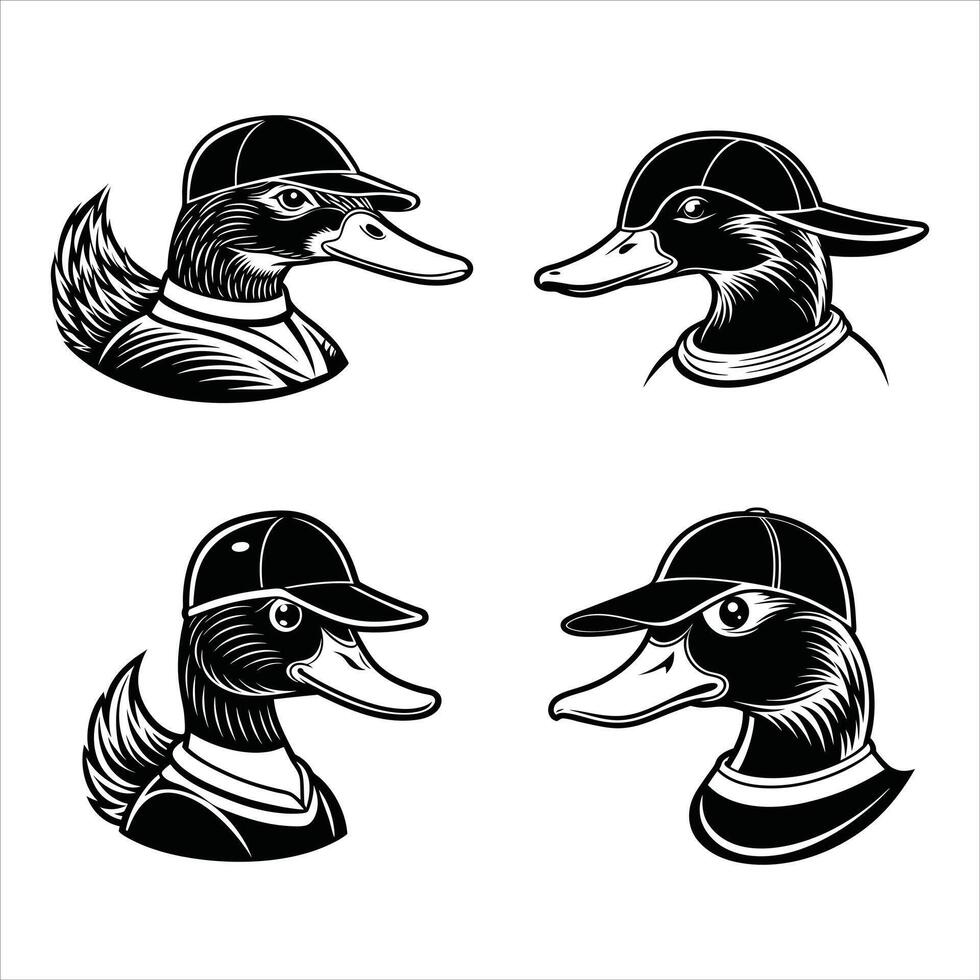Mallard in a Mullet The Trucker Hat vector