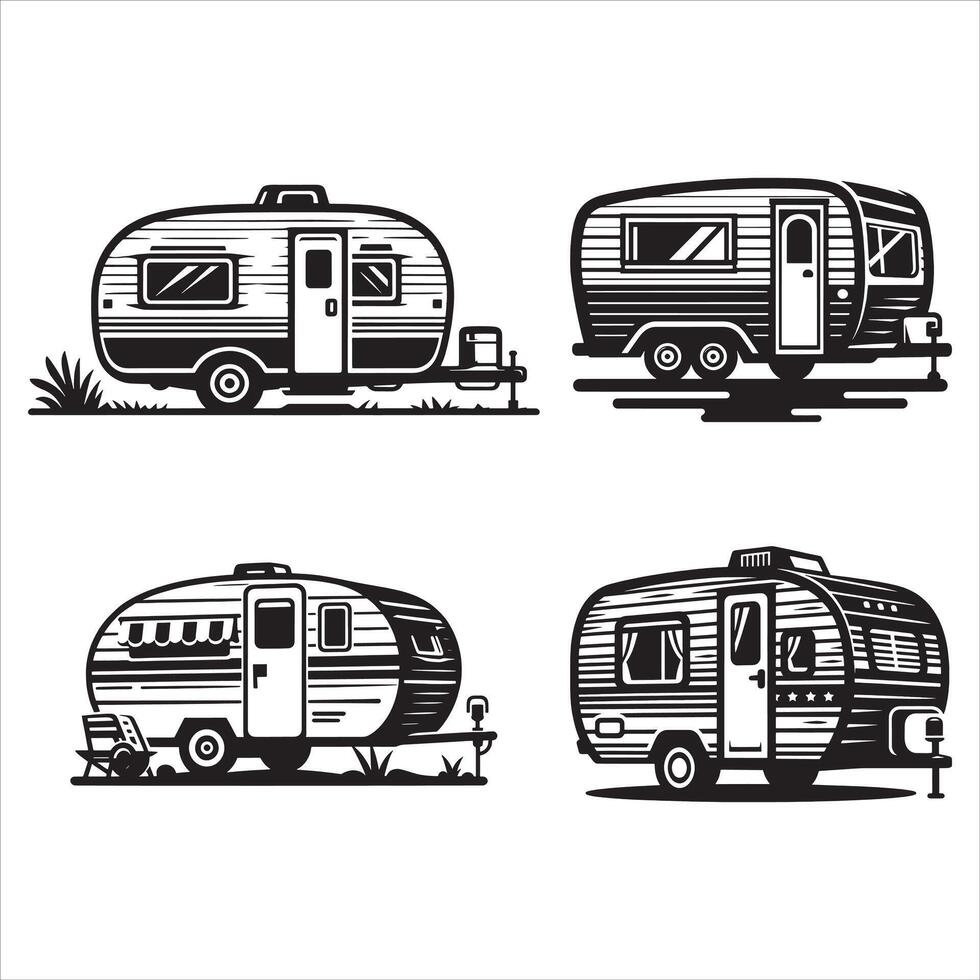 Living the Dream in a Camper vector