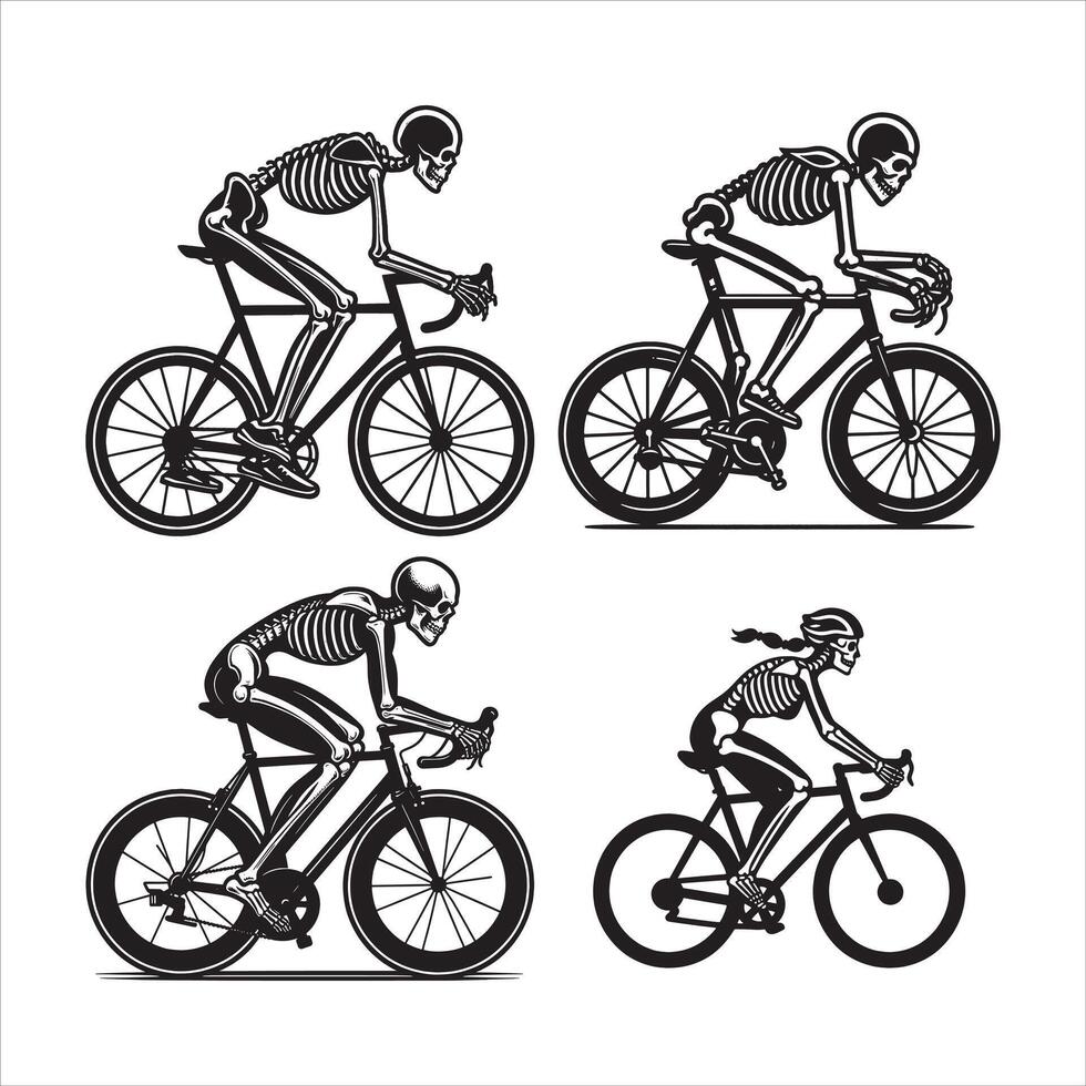 Spokes of the Skeleton Cyclist vector