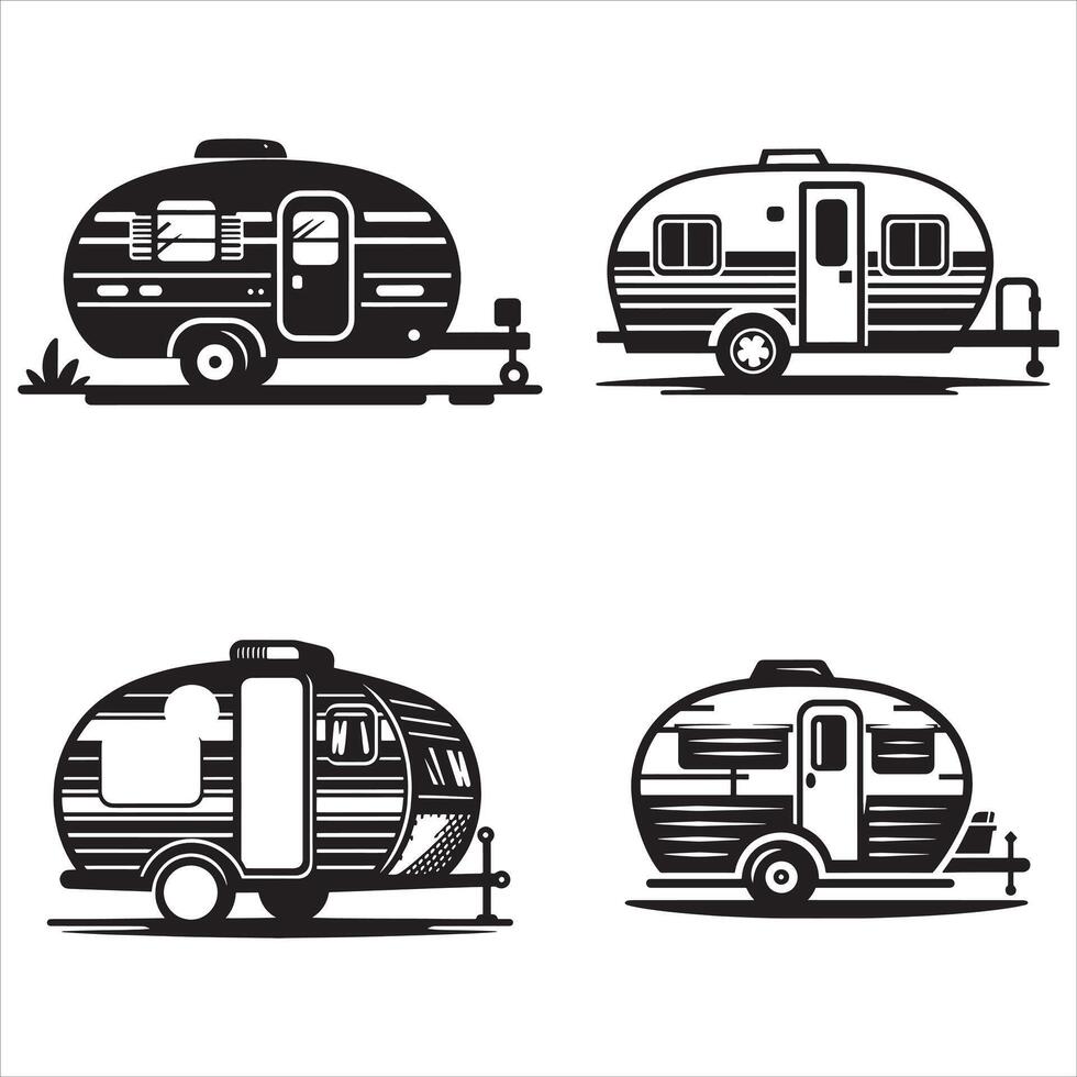 The Freedom of Camper Travel vector