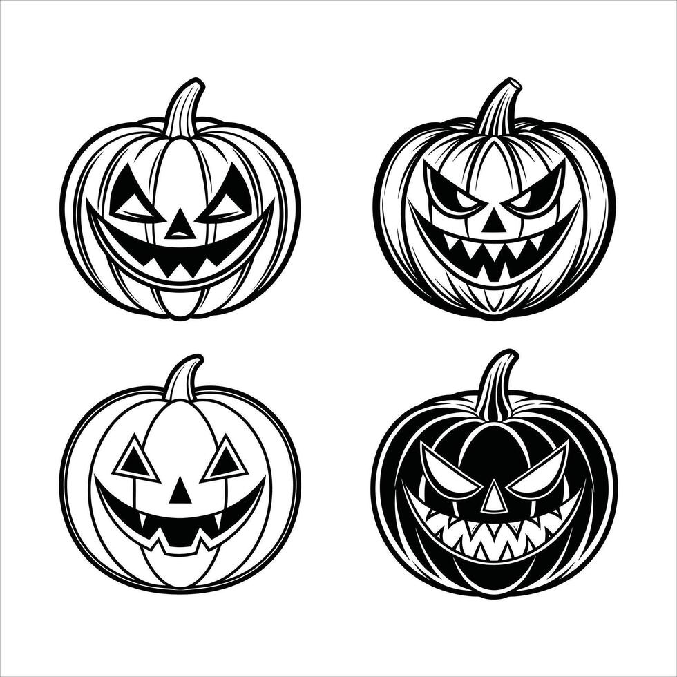 Hollow Grins in Outlines vector
