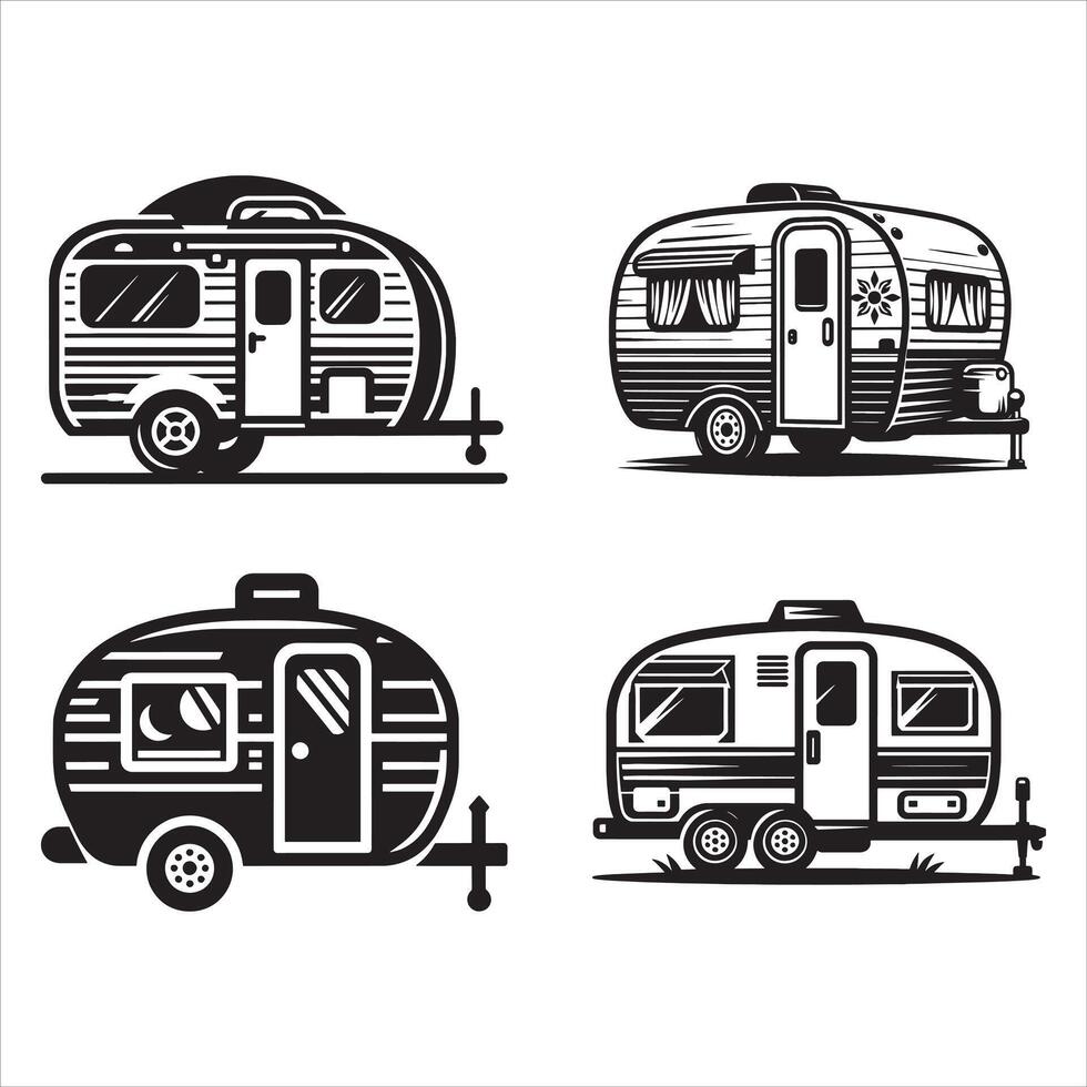 Living Big in a Tiny Camper vector