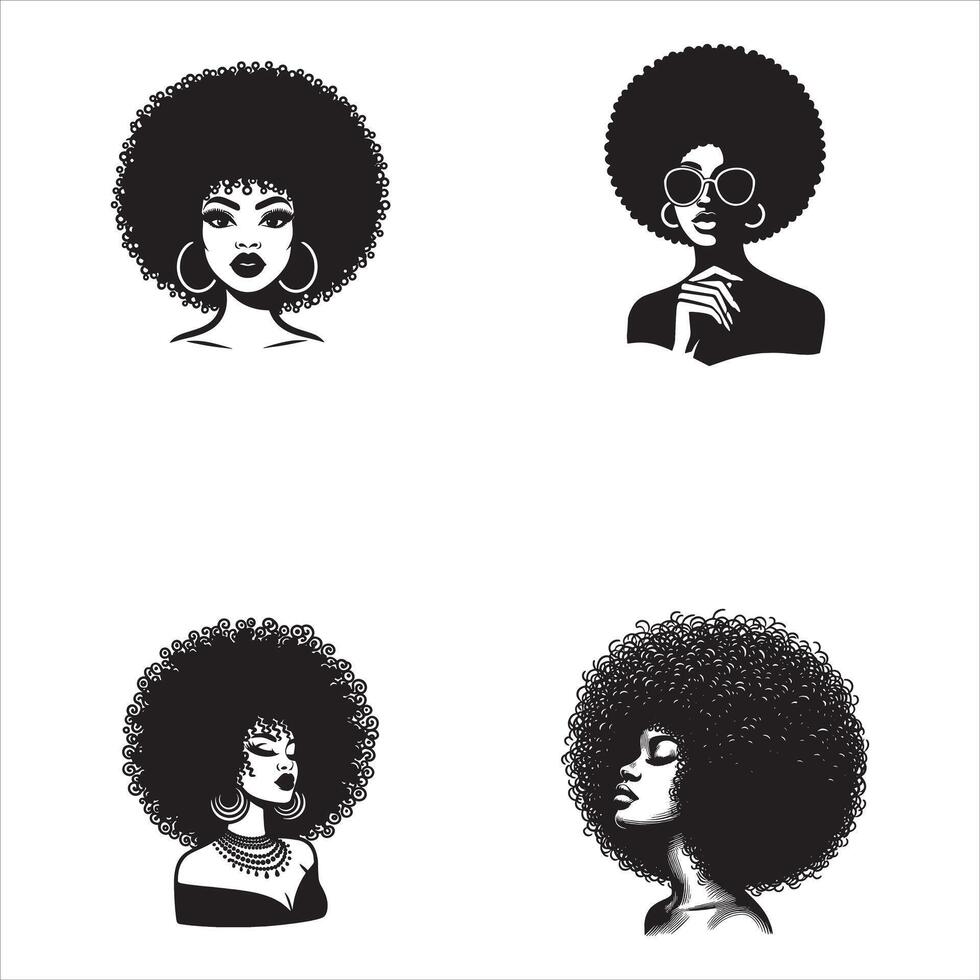 The Freedom of an Afro vector