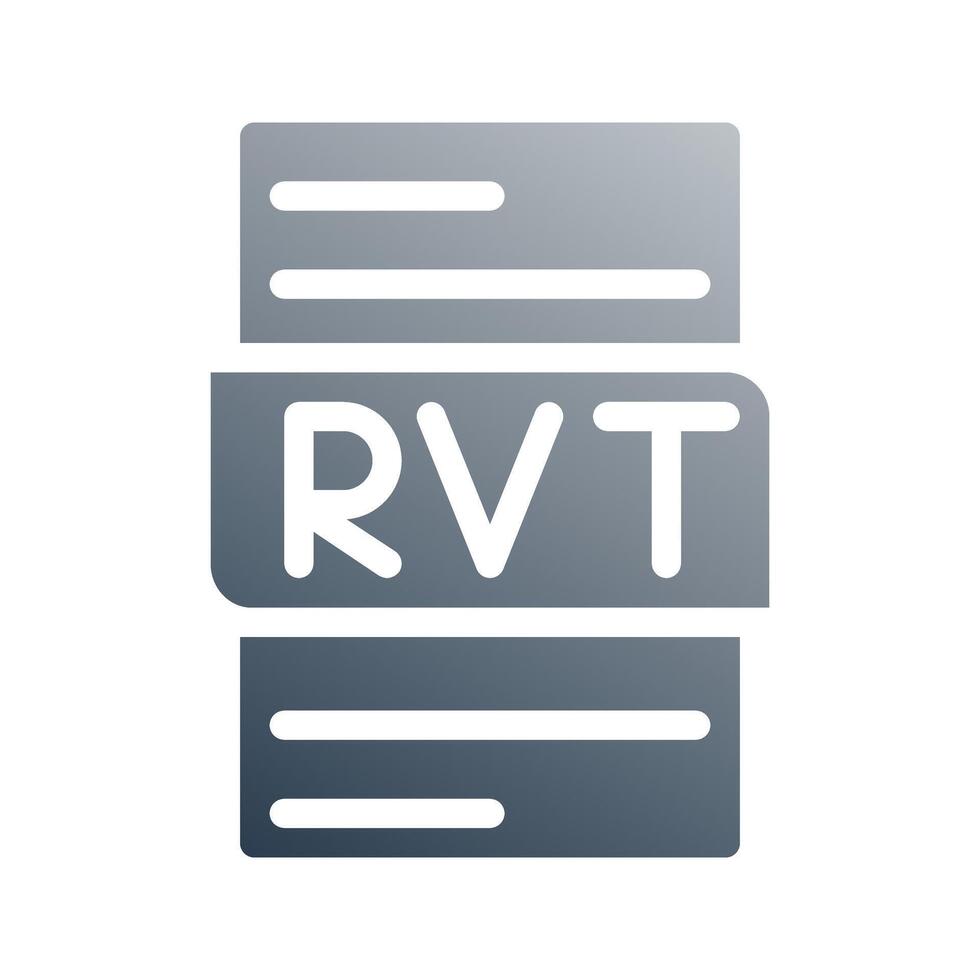 Rvt tech style gradient document icon. can be used for website, ui and mobile app. vector