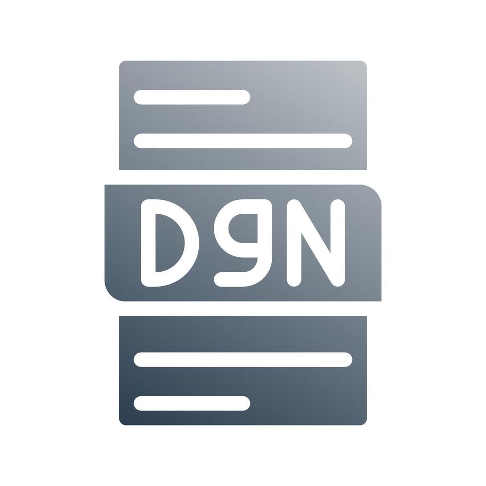 Dgn file format gradient icon for file type document. can be used for website, ui and mobile app. vector