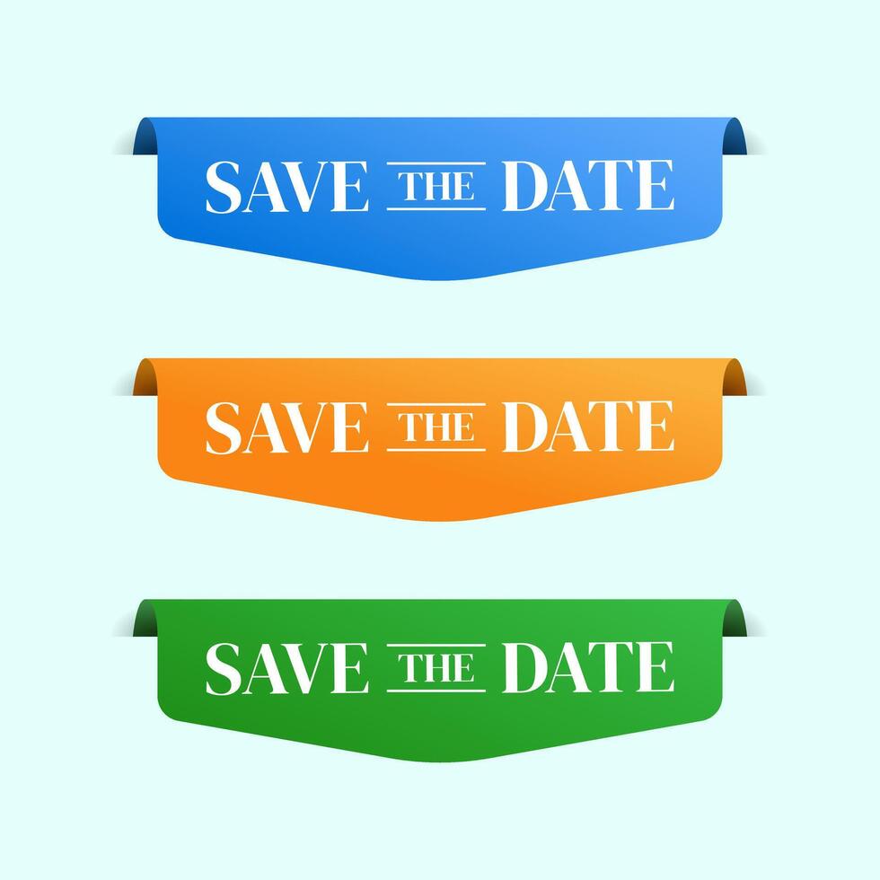 Save the date tag label bookmark illustration vector