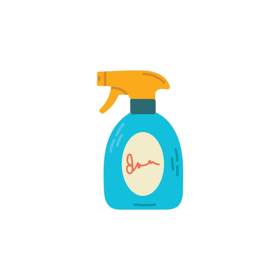 Cleaning spray bottle icon in flat color style. Hand sanitizer vector