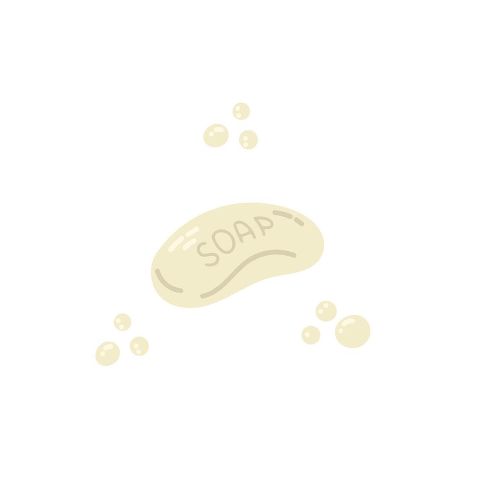 Illustration of soap in cartoon style on a white background. vector