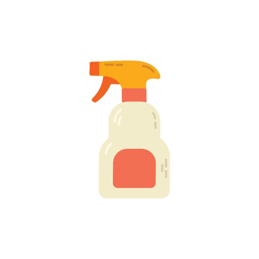 Spray bottle icon in flat color style. Cleaning housework vector