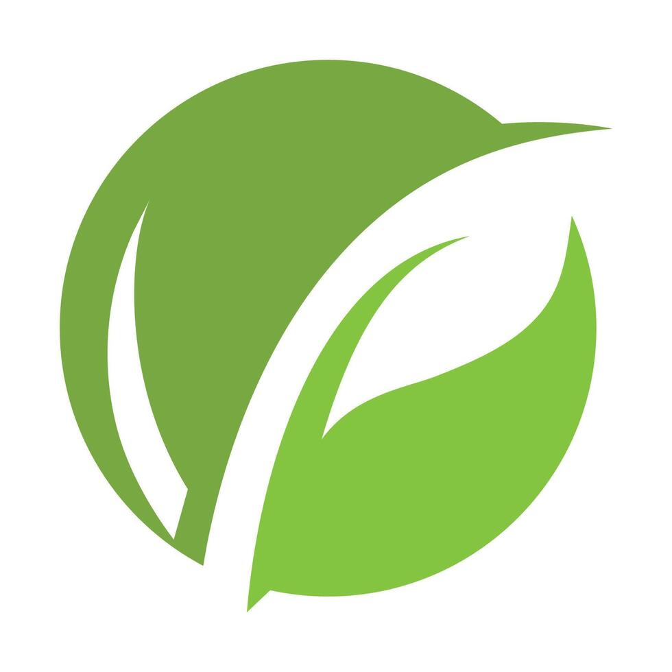 The logo for green leaf vector