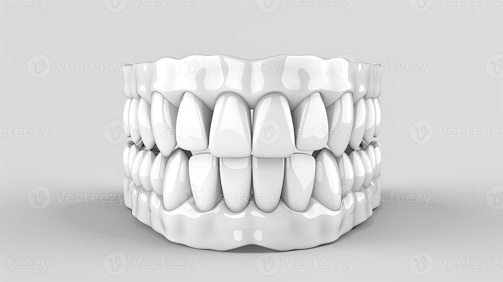 A 3d model of a tooth with teeth on it photo