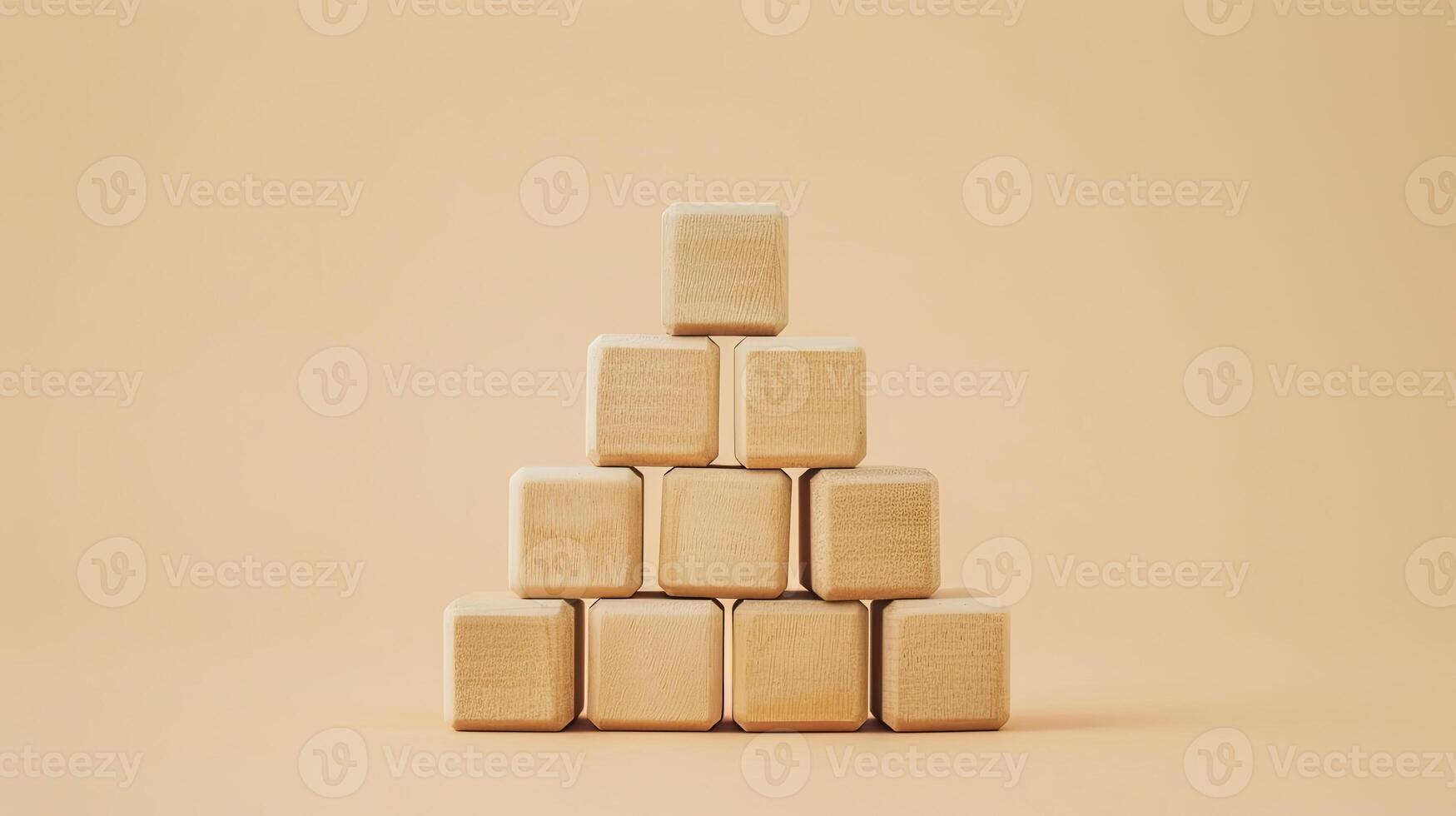 Wooden blocks stacked on top of each other photo