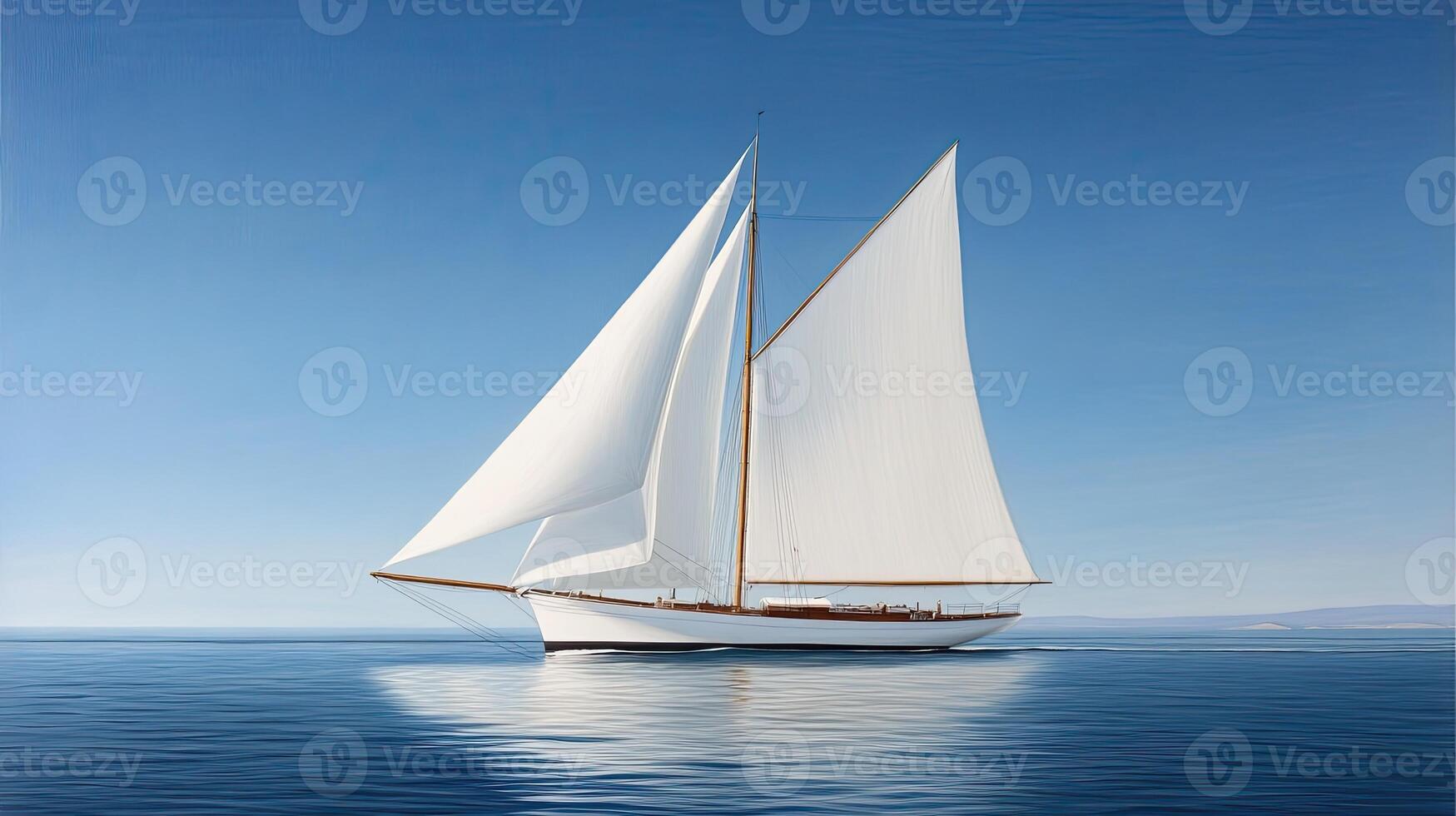 A painting of a sailboat on the ocean photo
