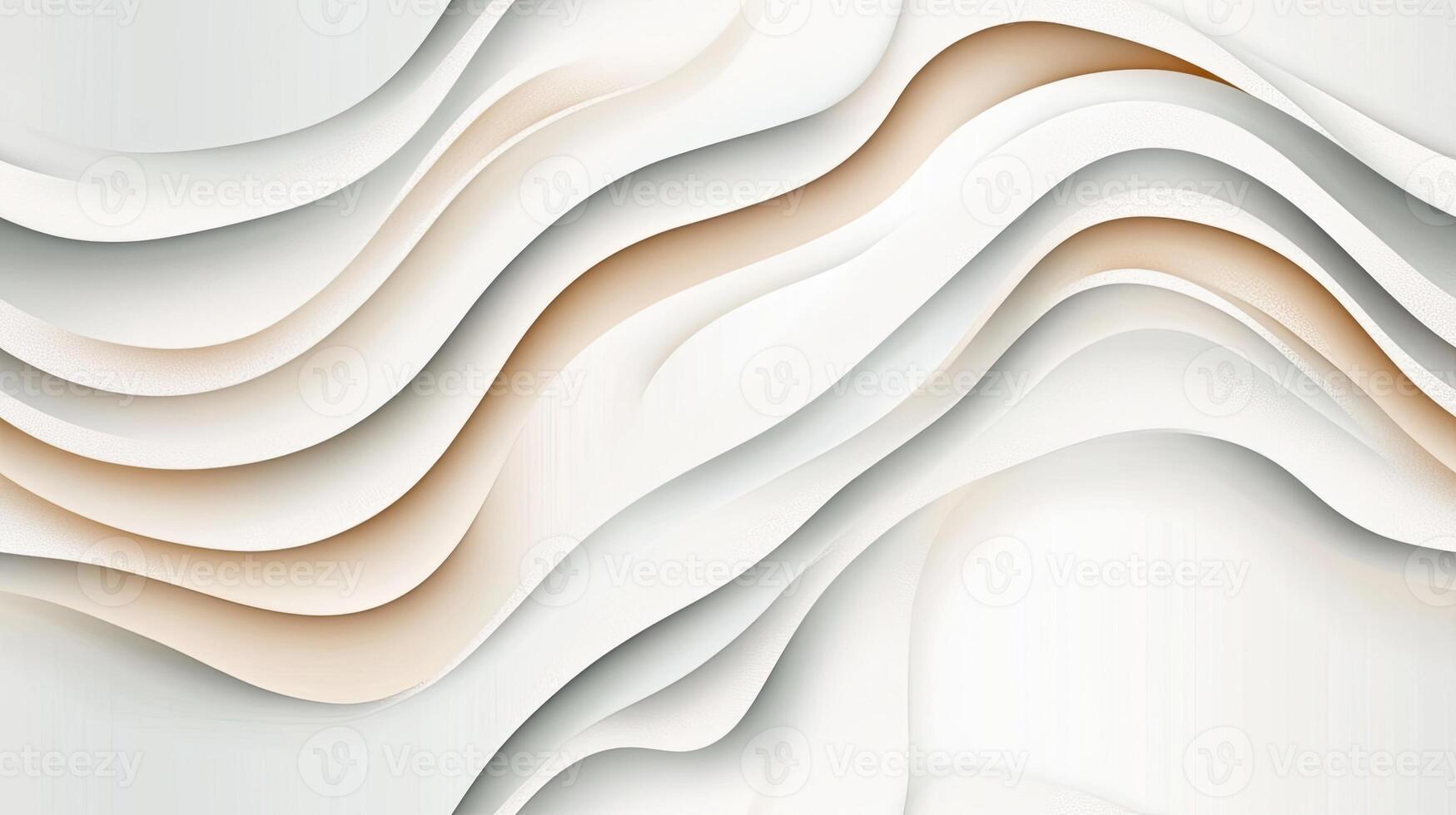 Abstract white paper waves background photo