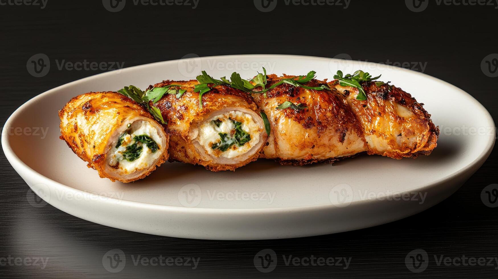 A plate of food on a table photo