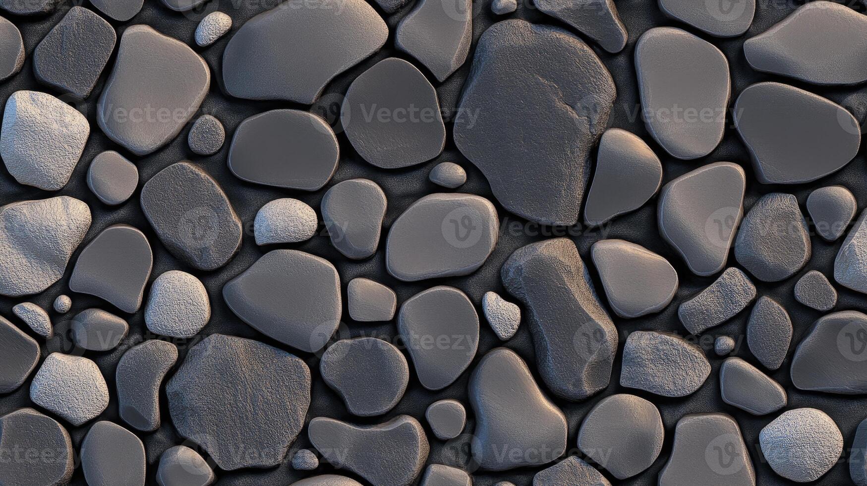 A stone wall with many different shapes and sizes photo