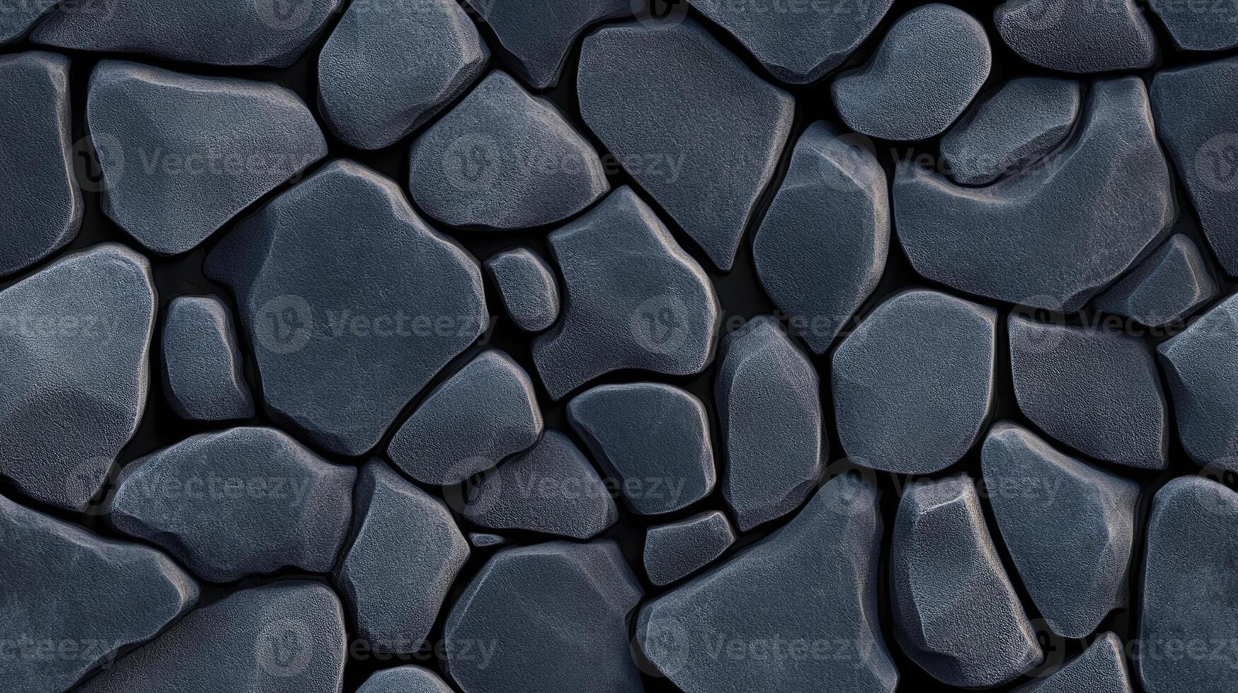 A stone wall with many different shapes photo