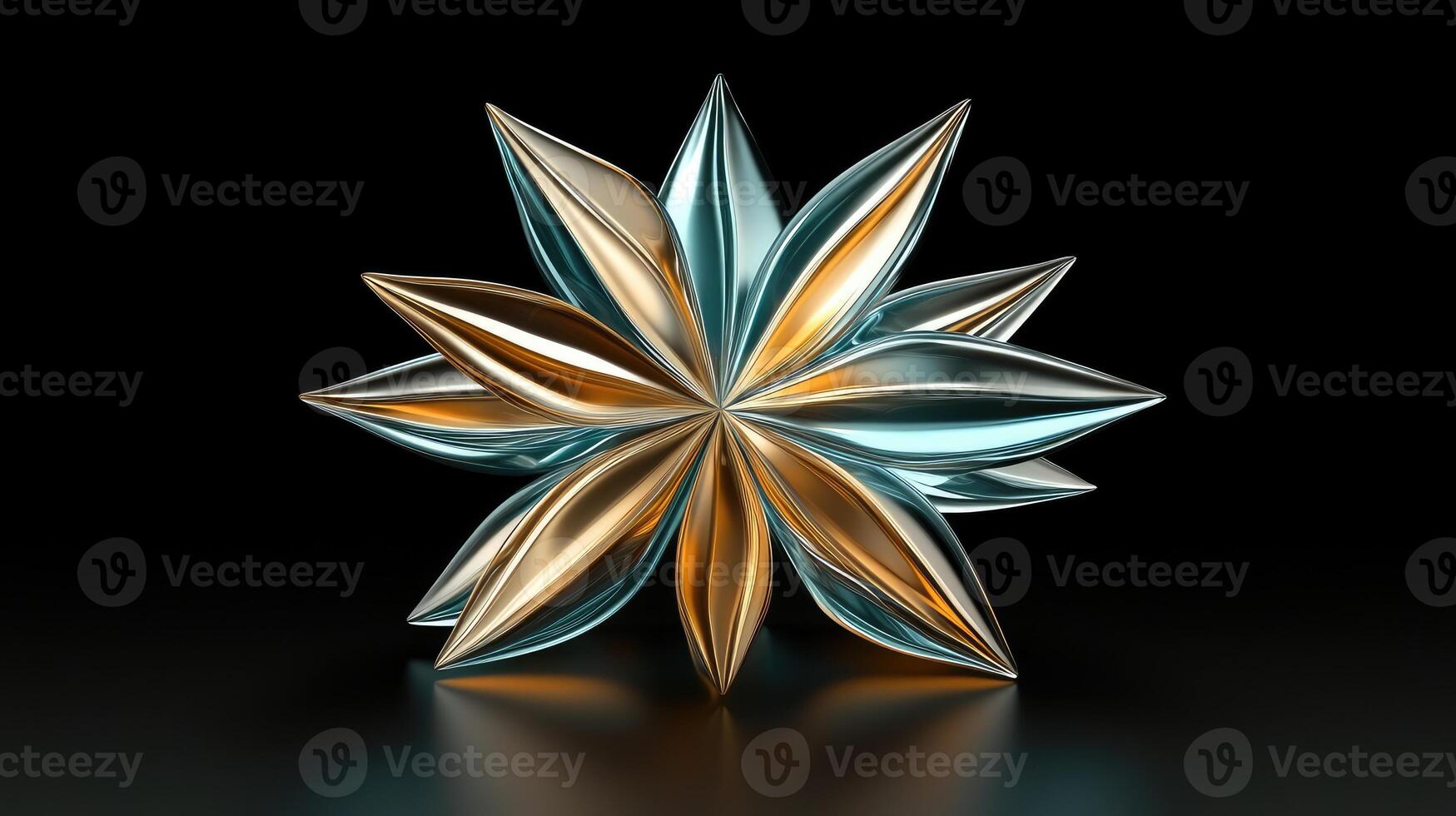 A 3d rendering of a star shaped object photo