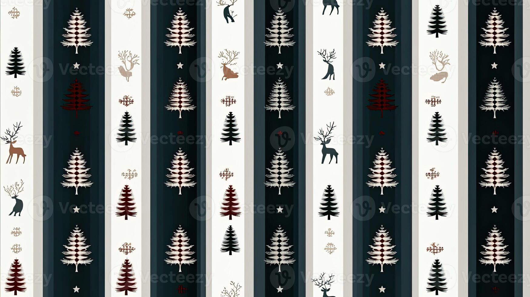 A pattern with trees and deer on it photo