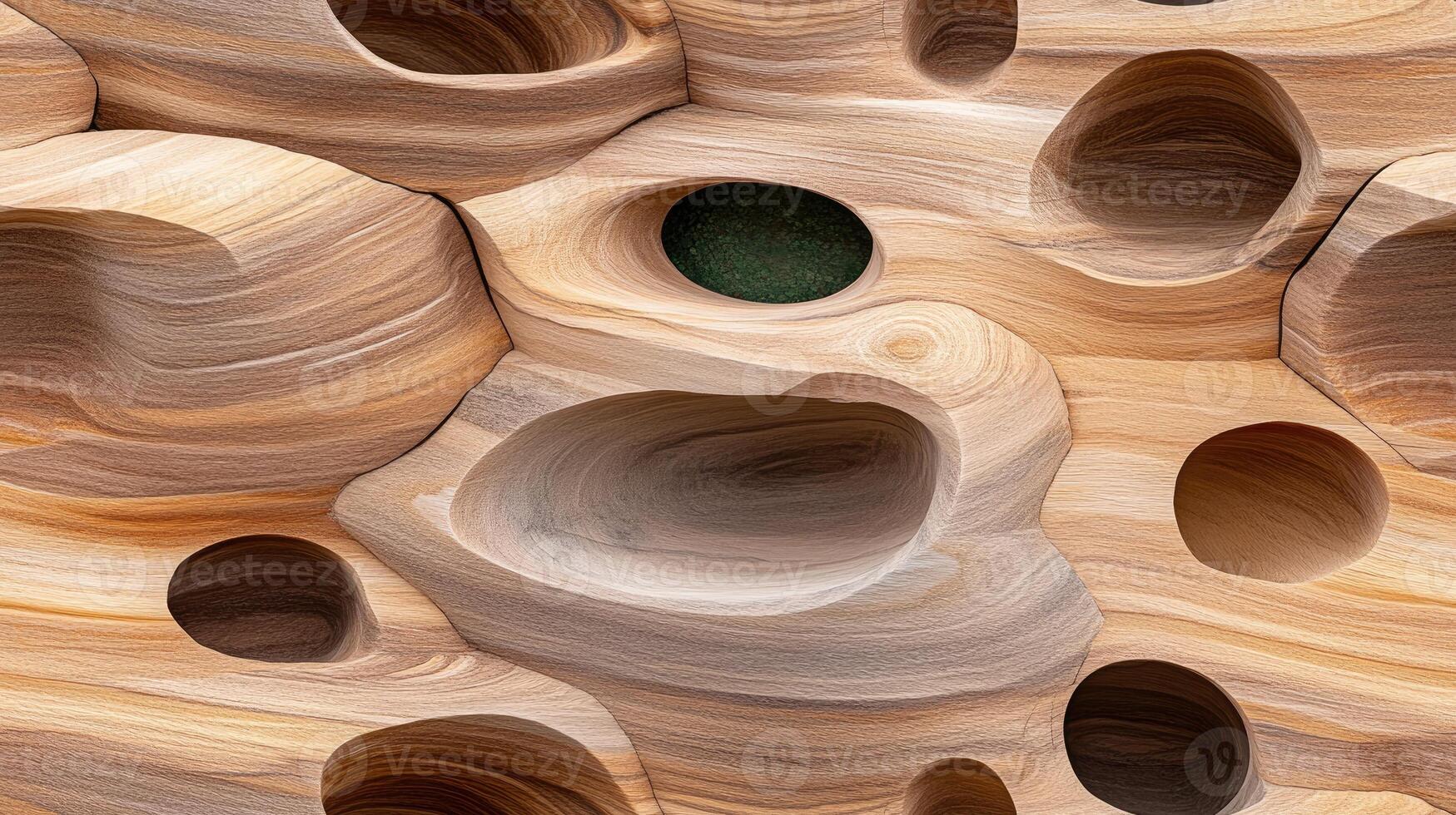 A close up of a rock wall with holes photo