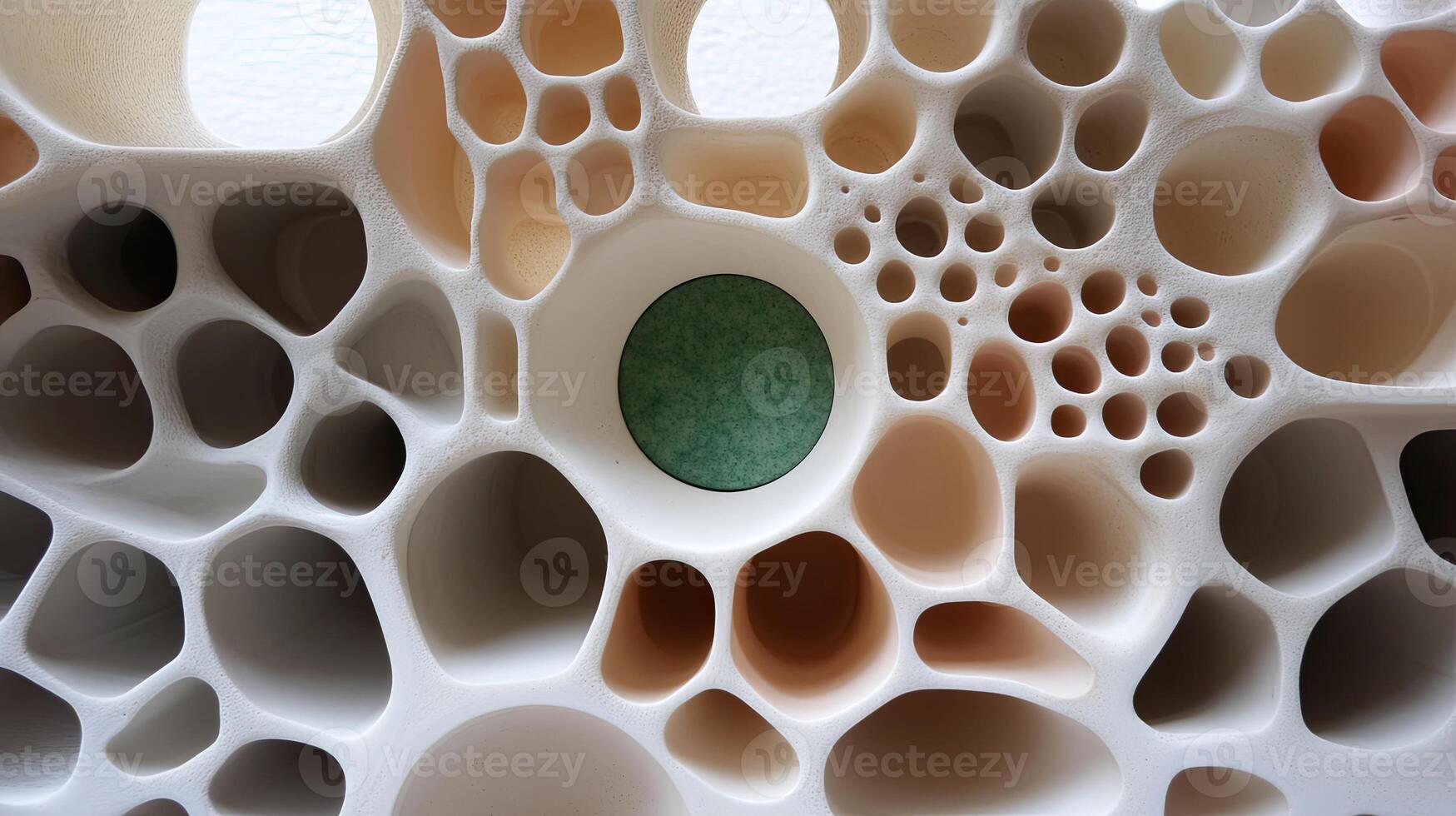 A close up of a bunch of white and green objects photo