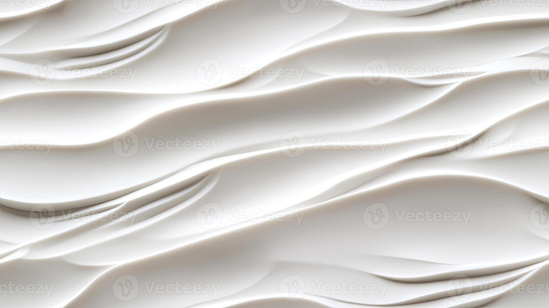 A white wall with waves of white paper photo